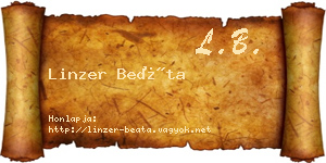 Linzer Beáta névjegykártya